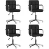 Image de vidaXL Chaises pivotantes - Lot de 4 - Noir