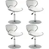 Image de VIDAXL Lot 4 Chaises - Blanc Similicuir