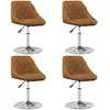 Image de vidaXL Chaises pivotantes lot de 4 - Marron