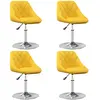 Image de vidaXL Chaises pivotantes - Lot de 4 - Jaune moutarde