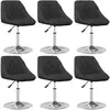 Image de vidaXL Chaises pivotantes lot de 6 - Noir Velours