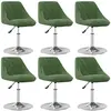 Image de VidaXL Chaises Pivotantes à Manger Lot de 6 - Vert Foncé
