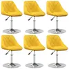 Image de VidaXL Lot de 6 chaises pivotantes - Jaune moutarde