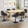 Image de vidaXL Chaises pivotantes - Noir Velours
