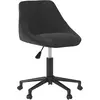Image de vidaXL Chaise Pivotante - Noir Velours