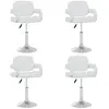 Image de vidaXL Chaises à manger - Lot de 4 - Blanc Similicuir