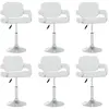 Image de vidaXL Chaises pivotantes à manger - 6 pcs - Blanc
