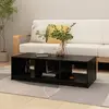 Image de vidaXL Table basse Noir Bois de pin massif