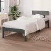 Image de VIDAXL Cadre de lit sans matelas - Gris bois de pin massif