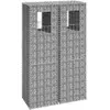 Image de vidaxl Poteaux à panier gabion 40x40x140 cm Fer - Argenté