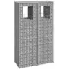 Image de vidaXL Poteaux à panier de gabion - 2 pcs - Argenté