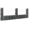 Image de vidaXL Panier de gabion en forme de U - Fer