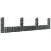 Image de vidaXL Panier de gabion en U avec poteaux