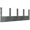 Image de vidaXL Panier de gabion avec poteaux 500x20x200 cm - Argenté