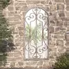 Image de vidaXL Miroir de jardin Fer 100x45 cm
