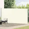 Image de vidaXL Auvent latéral Rétractable Crème 200x600 cm