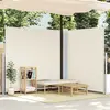 Image de vidaXL Auvent latéral - 200x600 cm - Crème