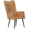 Image de vidaXL Chaise à oreilles Marron - Toile