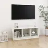 Image de vidaXL Meuble TV 104x33x41 cm - Bois de pin - Blanc