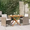 Image de vidaXL Ensemble à manger de jardin 3 pièces - Coussins beige