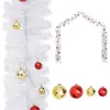 Image de VidaXL Guirlande de Noël Décorée avec Boules Blanc 10 m