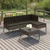 Image de vidaXL Salon de jardin 5 pcs - Résine tressée