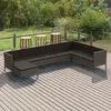 Image de vidaXL Salon de jardin 8 pcs résine tressée gris