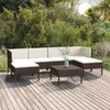 Image de vidaXL Salon de jardin 7 pcs - Marron