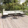 Image de vidaXL Salon de jardin 8 pcs Marron