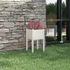 Image de vidaXL Jardinière d'extérieur Blanc 40x40x70 cm