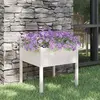 Image de vidaXL Jardinière Blanc - Bois 70x70x70 cm