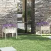 Image de vidaXL Jardinières 2 pcs 70x70x70 cm - Blanc