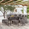 Image de VIDAXL Ensemble de canapés en L 5pcs avec coussins - Gris