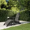 Image de vidaXL Chaise de jardin Adirondack avec repose-pied - Anthracite