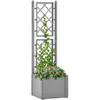 Image de vidaXL Lit surélevé de jardin et treillis - Gris