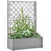 Image de vidaXL Lit surélevé de jardin et treillis 100x43x142 cm