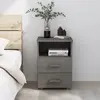 Image de vidaXL Table de Chevet HAMAR - Gris Clair