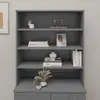 Image de vidaXL Dessus Buffet HAMAR Gris foncé 90x30x100 cm