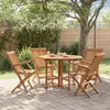 Image de VidaXL Ensemble à dîner d'extérieur pliable 5 pcs - Bois de teck