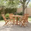 Image de vidaXL Ensemble à manger d'extérieur pliable 5 pcs Bois de teck