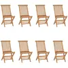 Image de vidaXL Chaises pliables - Lot de 8 - Teck solide