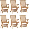 Image de vidaXL Chaises pliables de jardin lot de 6 - Teck