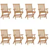 Image de vidaXL Chaises pliables de jardin lot de 8 - Teck