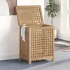 Image de VidaXL Bac à linge Teck massif 50x35x60 cm