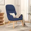 Image de VidaXL Chaise de relaxation - Bleu Tissu