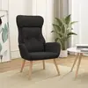 Image de vidaXL Chaise de relaxation Noir Tissu