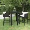 Image de VIDAXL Ensemble de bar de jardin 5 pcs Noir