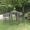 Image de vidaXL Ensemble de bar de jardin - 5 pièces - Gris