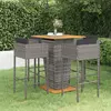 Image de vidaXL Ensemble de bar de jardin 5 pcs et coussins - Gris
