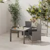 Image de vidaXL Ensemble à manger d'extérieur 3 pcs - Gris
